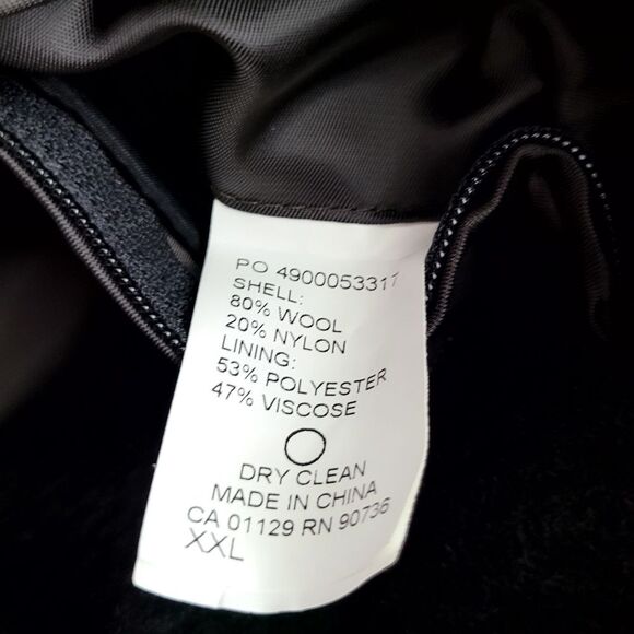 John Varvatos Gray Wool Blend Peacoat Size 48R - Picture 10 of 10